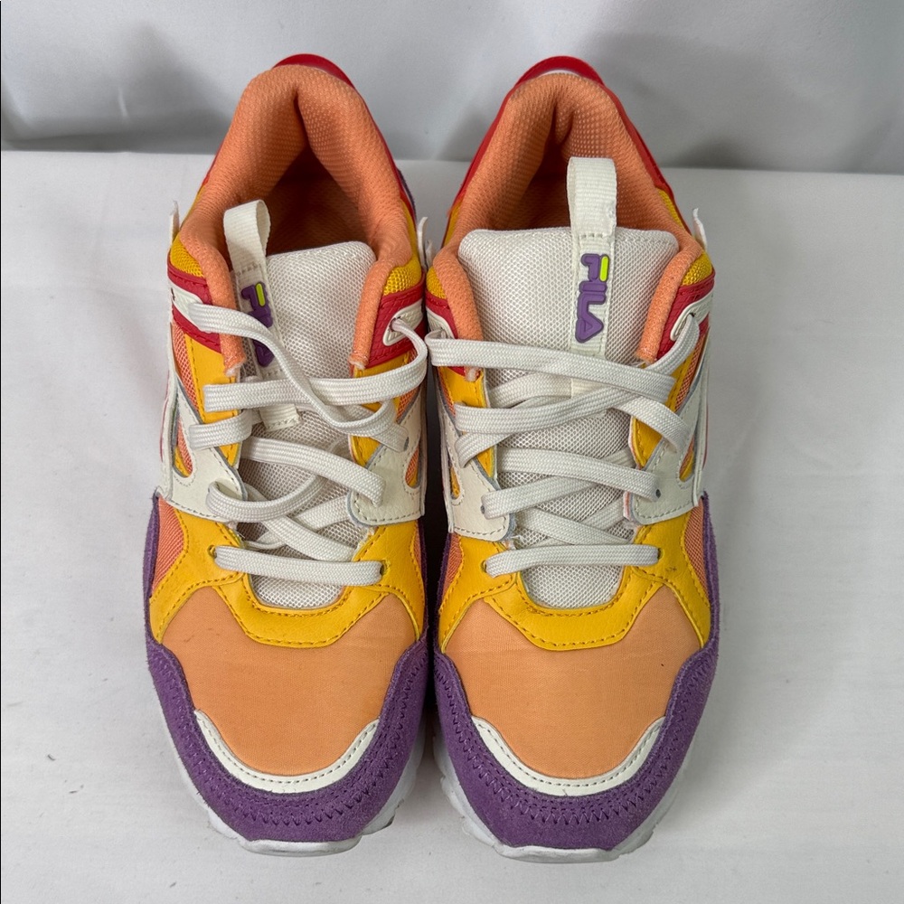 Fila Multicolor Orange Yellow Purple Low-Top Sneakers